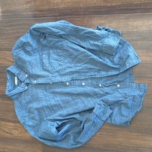 Blue Long Sleeve Button Down Casual Shirt